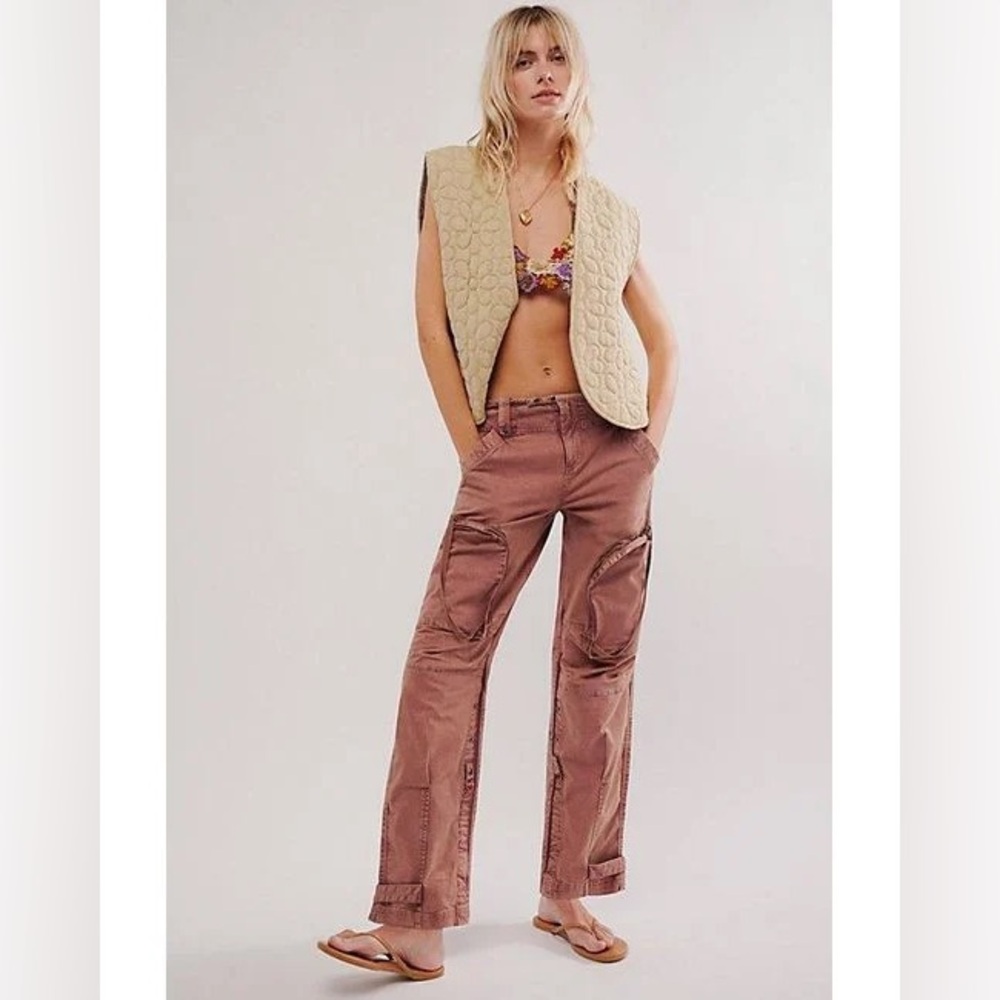 New We The Free by Free People Can't Compare Slouch Cargo Utility Pants sz S